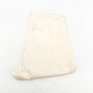 MM La Fleur Cream Straight Leg Denim Jeans Pull On Size 10